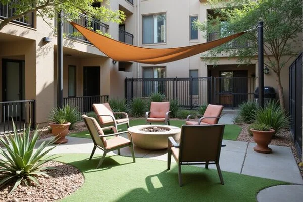 Courtyard amenity space at a San Antonio apartment community