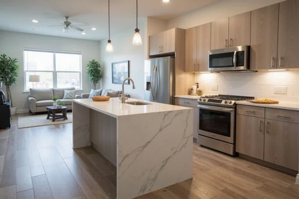A Class A apartment kitchen in San Antonio