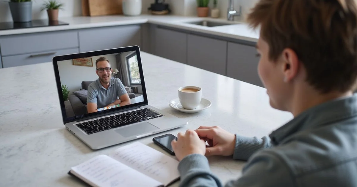 A remote walkthrough in progress on a San Antonio apartment
