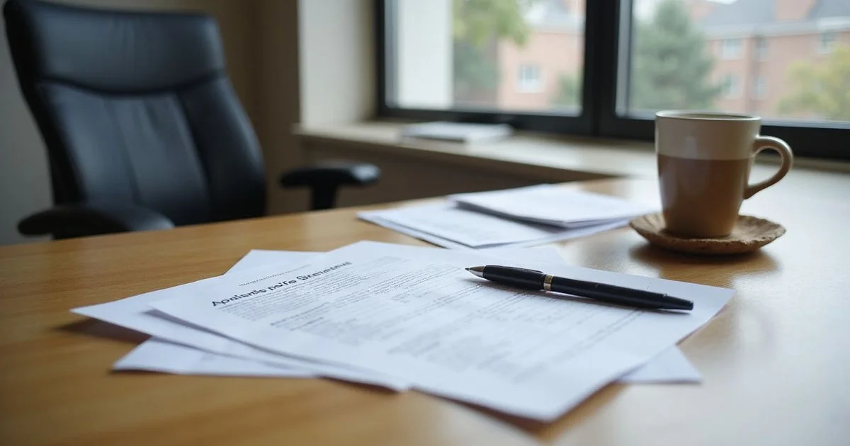 An application under review at a San Antonio leasing office