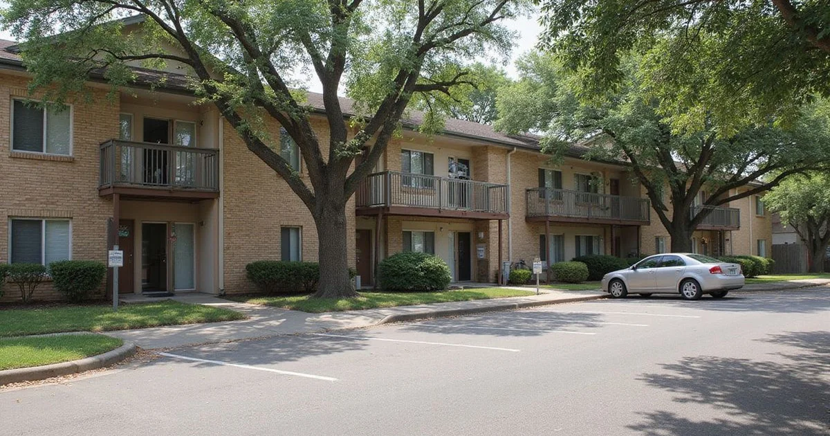 A Class B community with an on-site leasing office, where a balance gets reviewed by a person
