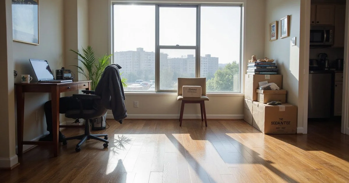 A young-professional apartment near UTSA, where thin-file renters are the norm